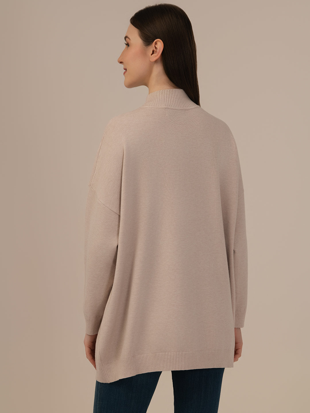 ALBION Trendy Women Woolen Top – Lightweight, Warm & Comfortable-BEAGE