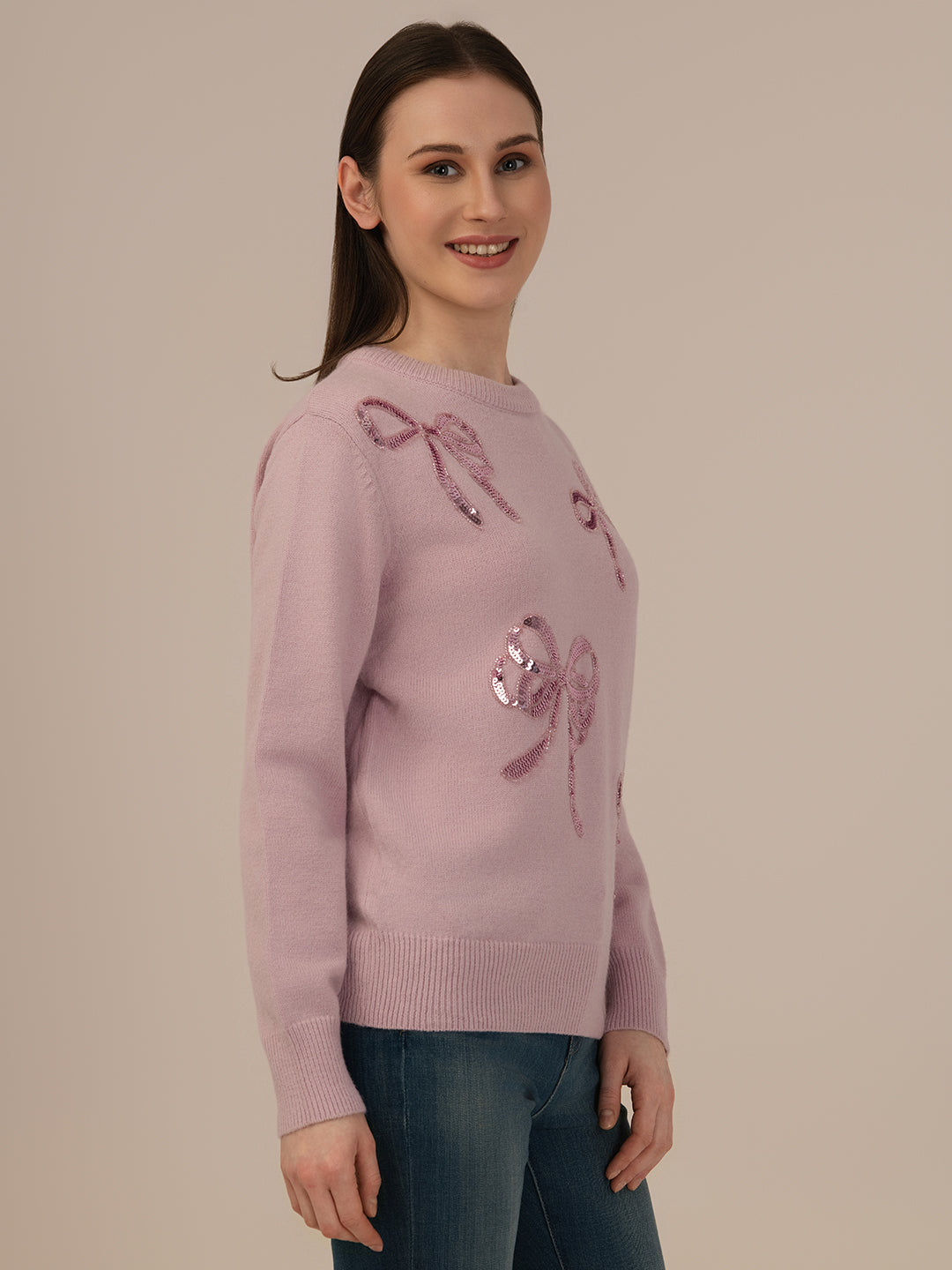 Albion Warm Woolen Long-Sleeve Top for Ladies