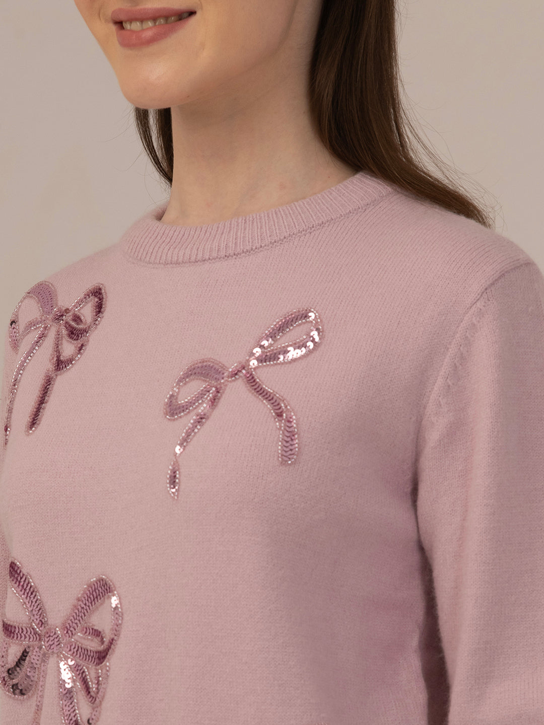 Albion Warm Woolen Long-Sleeve Top for Ladies