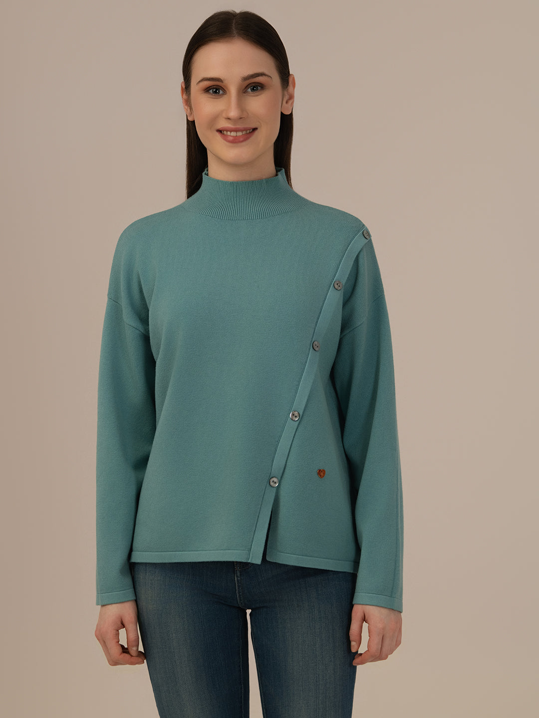 Ladies Sky Woolen Winter Top – Cozy & Stylish Winter Wear