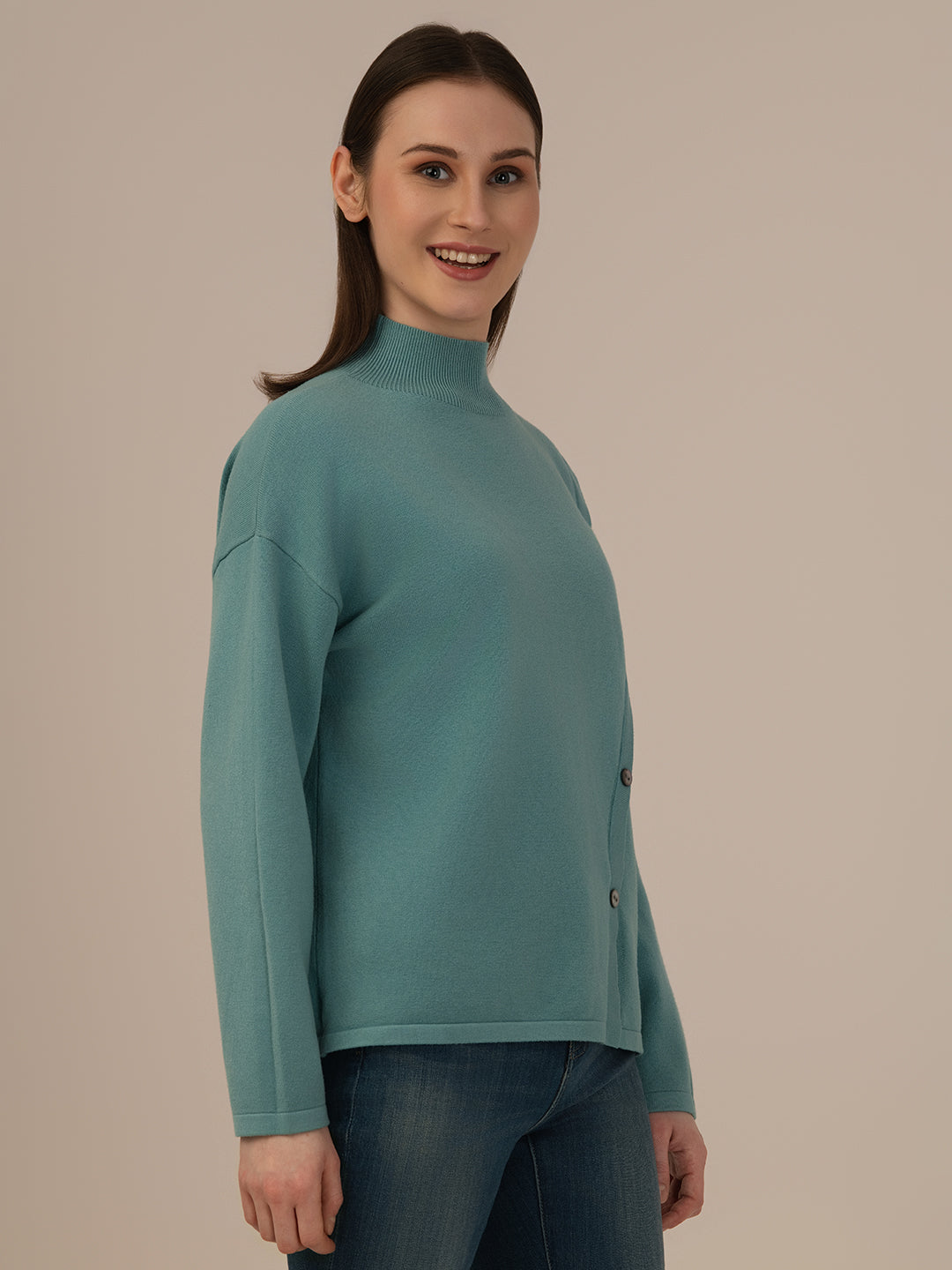 Ladies Sky Woolen Winter Top – Cozy & Stylish Winter Wear