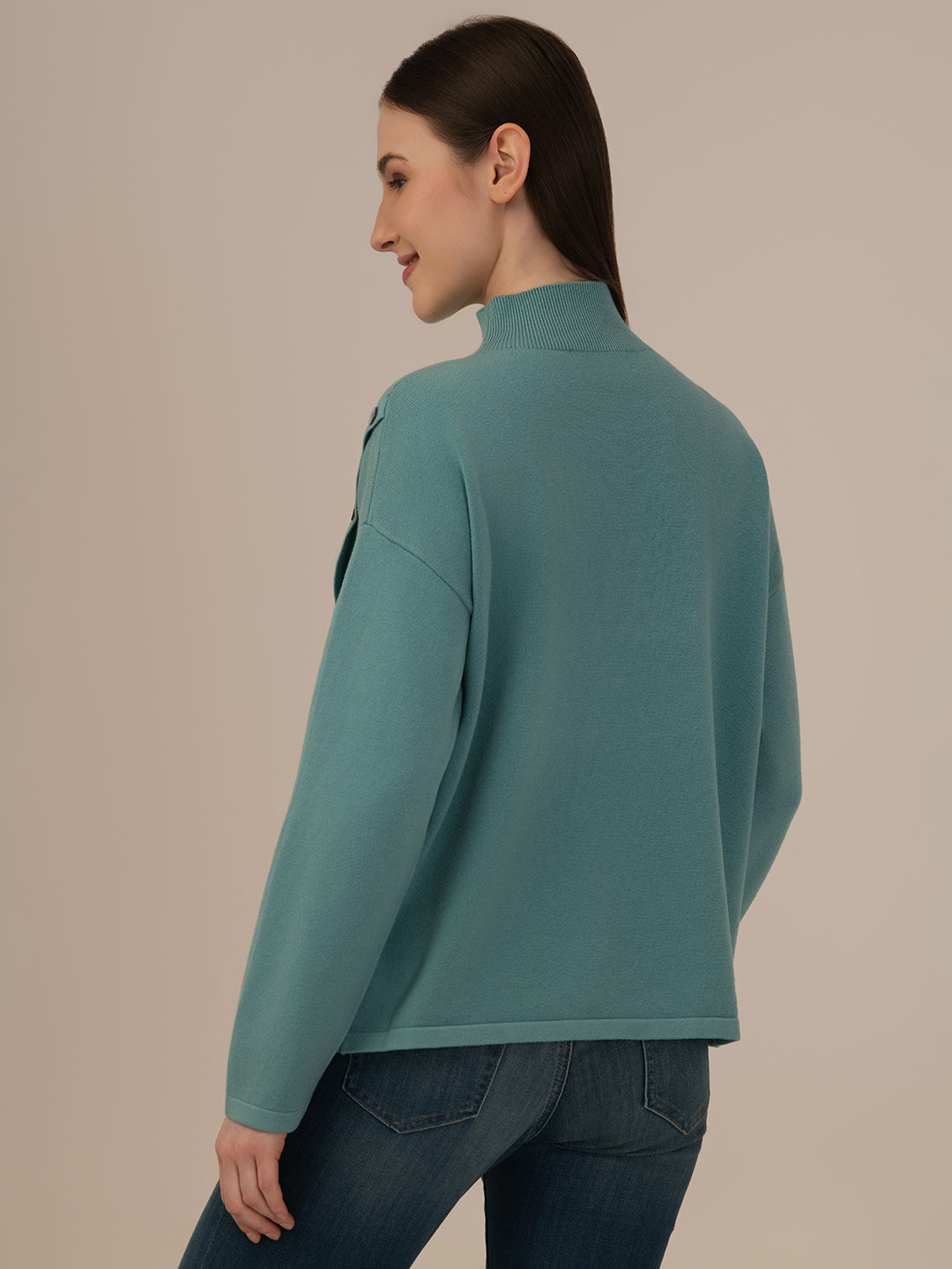 Ladies Sky Woolen Winter Top – Cozy & Stylish Winter Wear