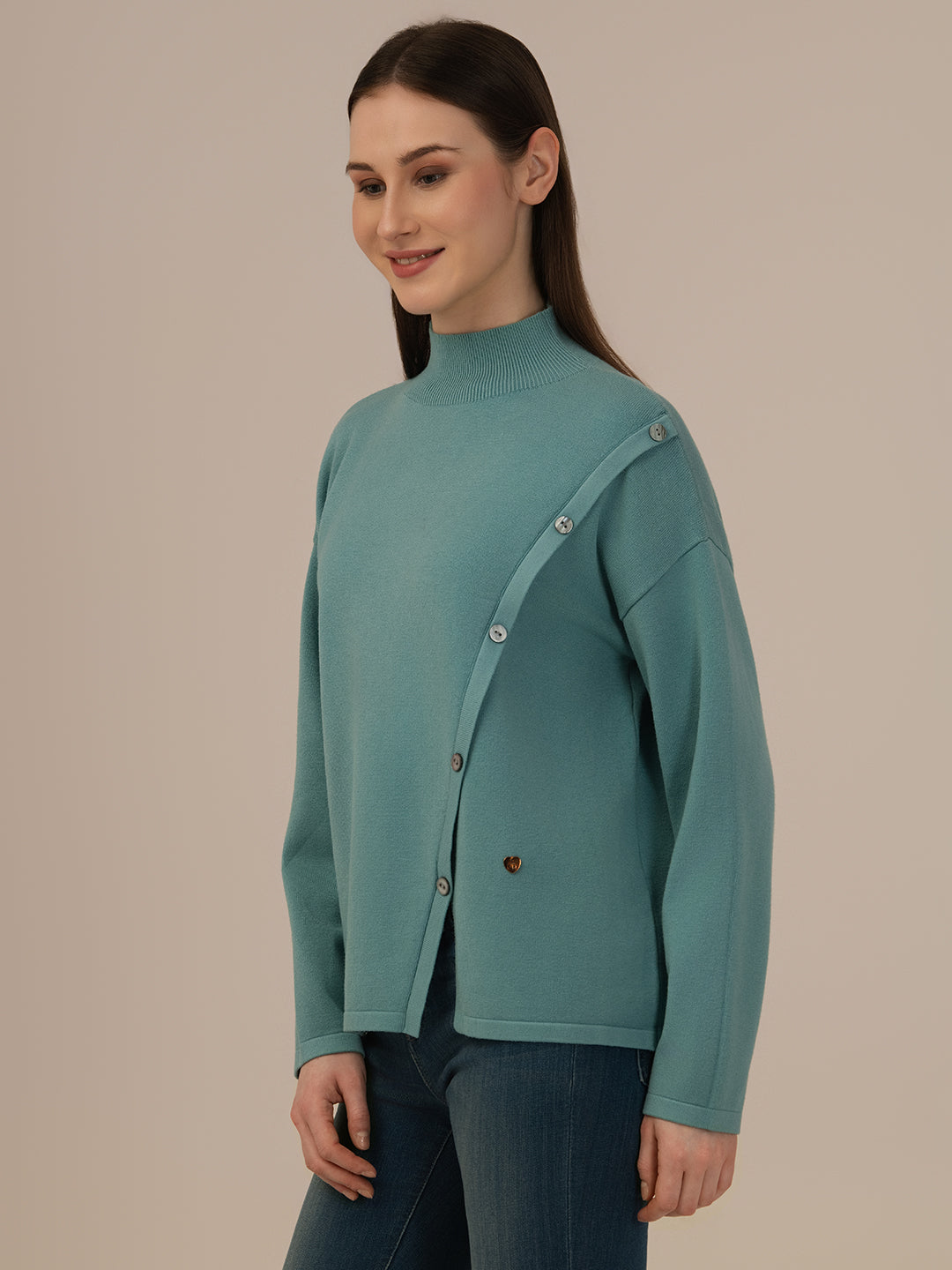 Ladies Sky Woolen Winter Top – Cozy & Stylish Winter Wear