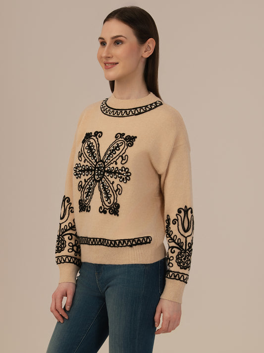 Women’s Woolen Sweater-Style Top – Soft & Warm