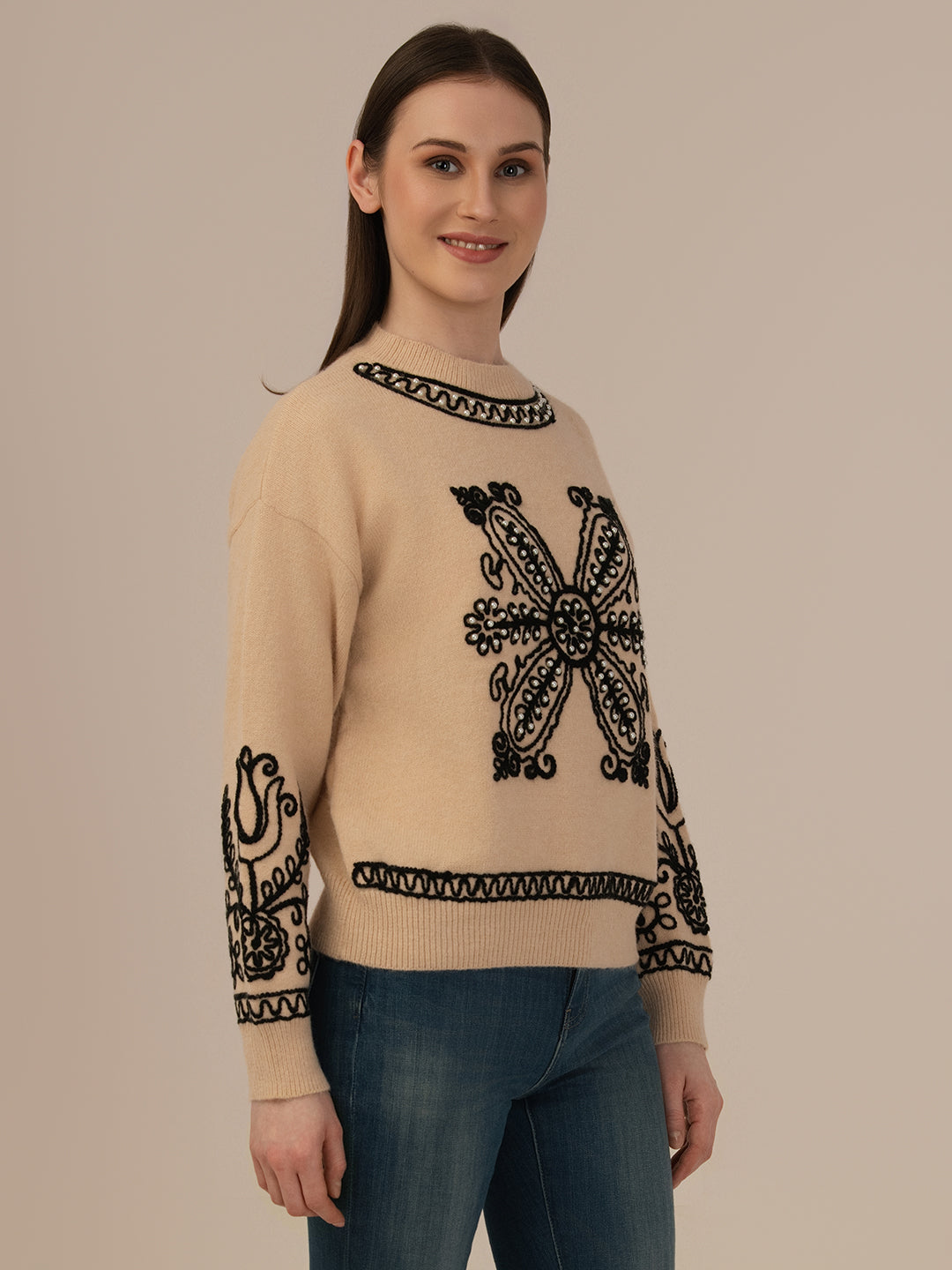 Women’s Woolen Sweater-Style Top – Soft & Warm