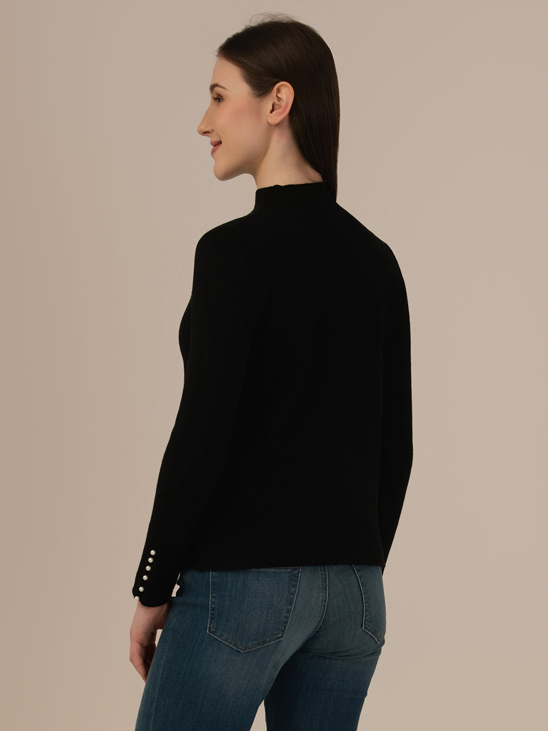 Women’s Woollen Knit Top – Elegant & Ultra-Soft Albion Wear_BLACK