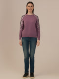 Albion Ladies Woolen Sweater– Perfect Winter Comfort_PURPLE