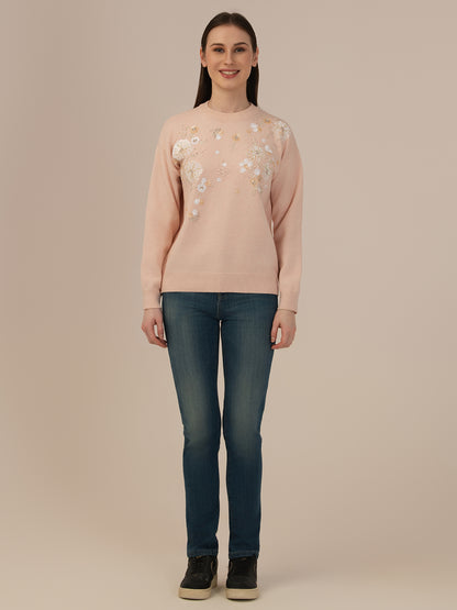 Women’s Premium Woollen Sweater – Soft & Warm Albion Collection_PEACH
