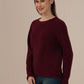 Ladies Winter Sweater – Comfortable Winter Wear, Wine