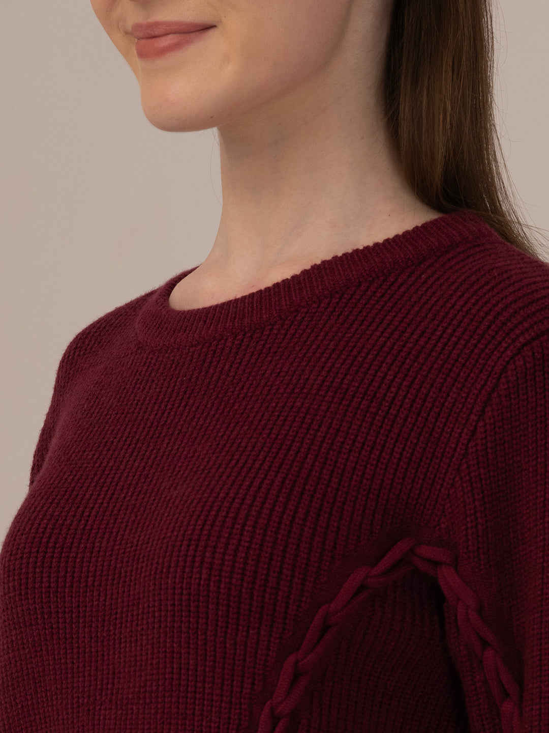 Ladies Winter Sweater – Comfortable Winter Wear, Wine