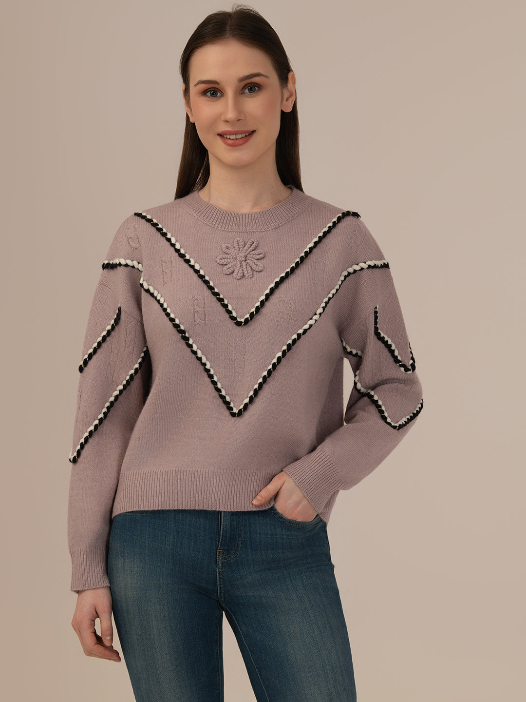 Girls Winter Wear: Pure Wool Knitted Sweater Top