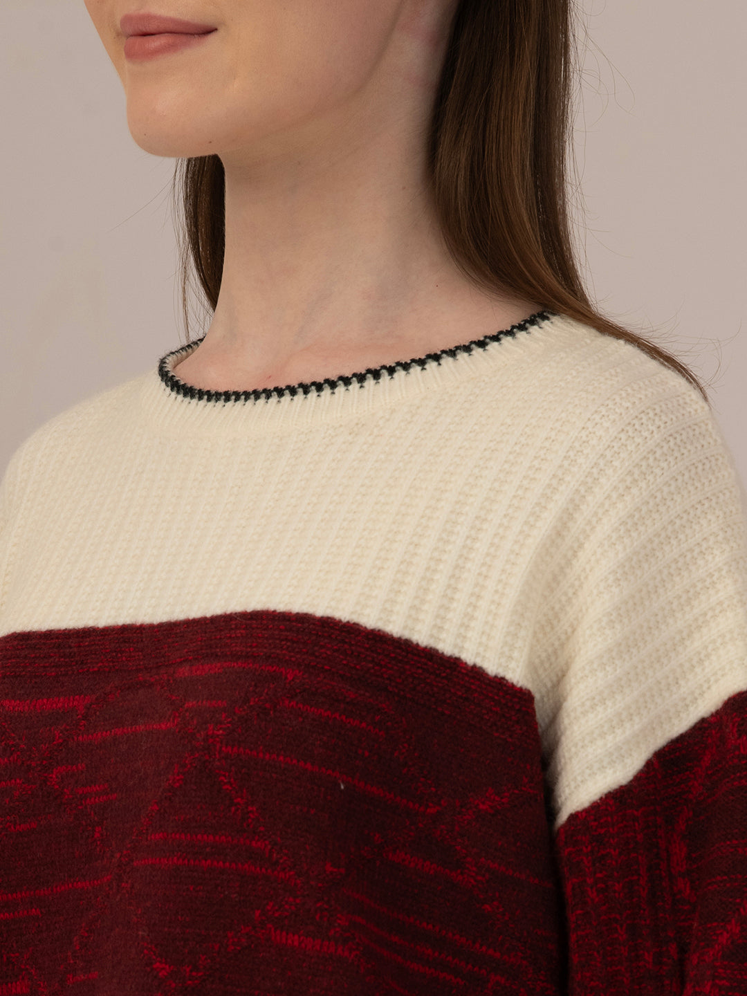 Albion Women’s Premium Woollen Sweater – Soft & Warm Coffee Winter Wear