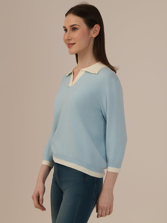 Ladies Winter Sweater – Comfortable Winter Wear, Sky