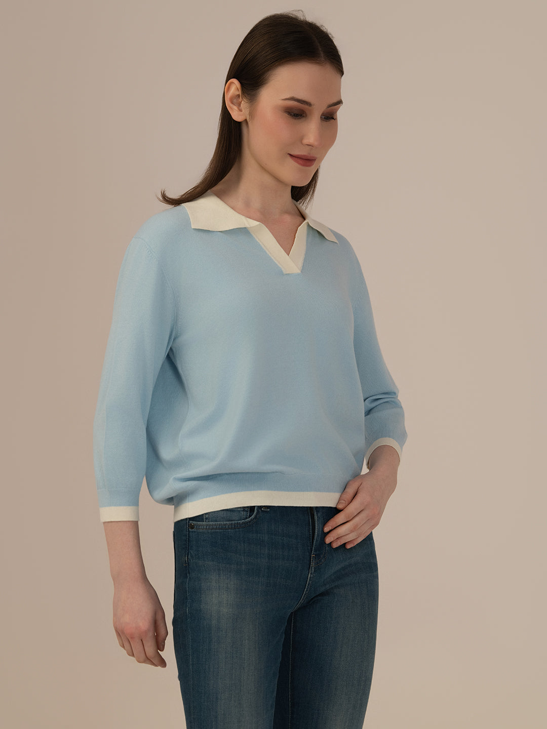 Ladies Winter Sweater – Comfortable Winter Wear, Sky