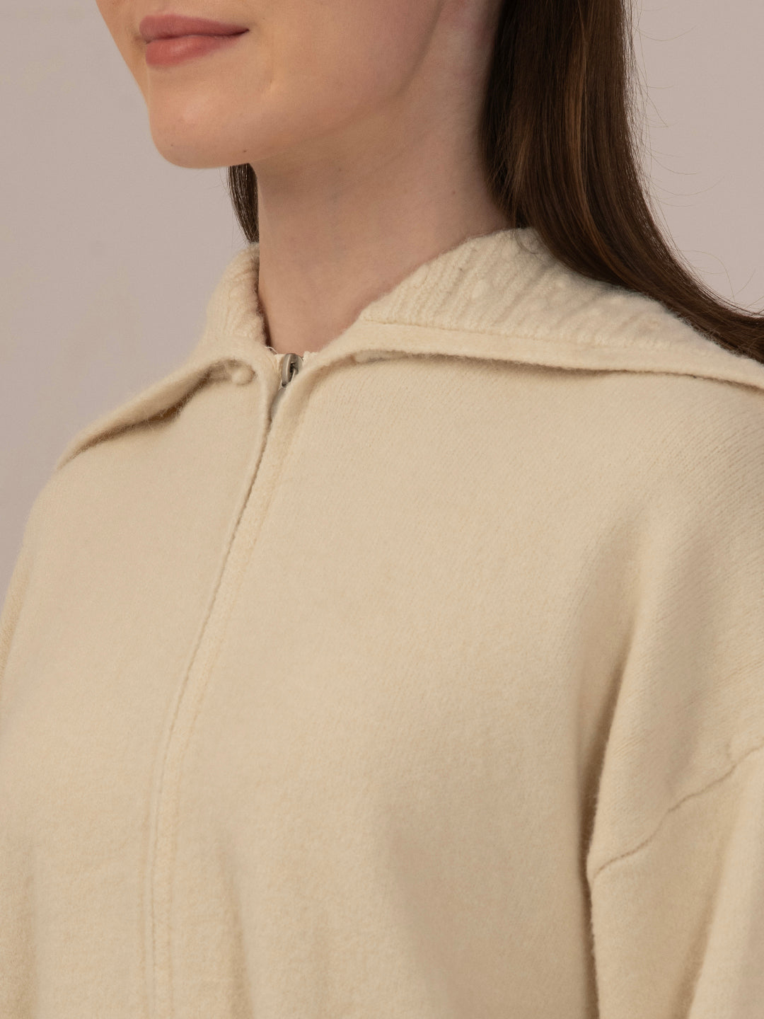 Albion Ladies Winter Top – Comfortable Pure Cream Winter Wear