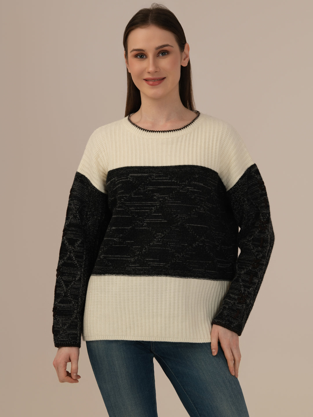 Albion Women’s Winter Sweater – Comfortable Black Winter Wear