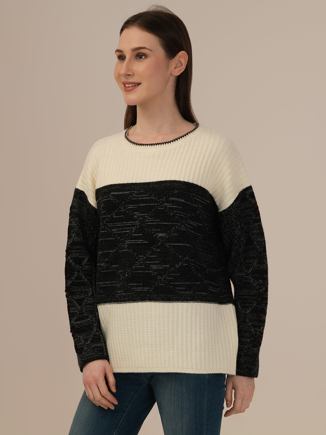 Albion Women’s Winter Sweater – Comfortable Black Winter Wear