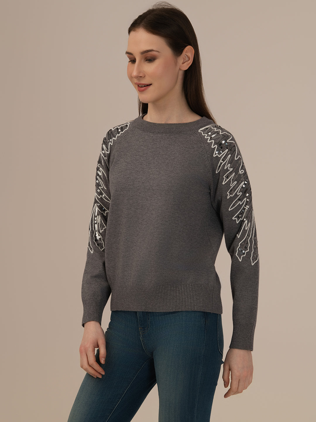 Albion Ladies Winter Sweatshirt – Comfortable Grey Winter Wear