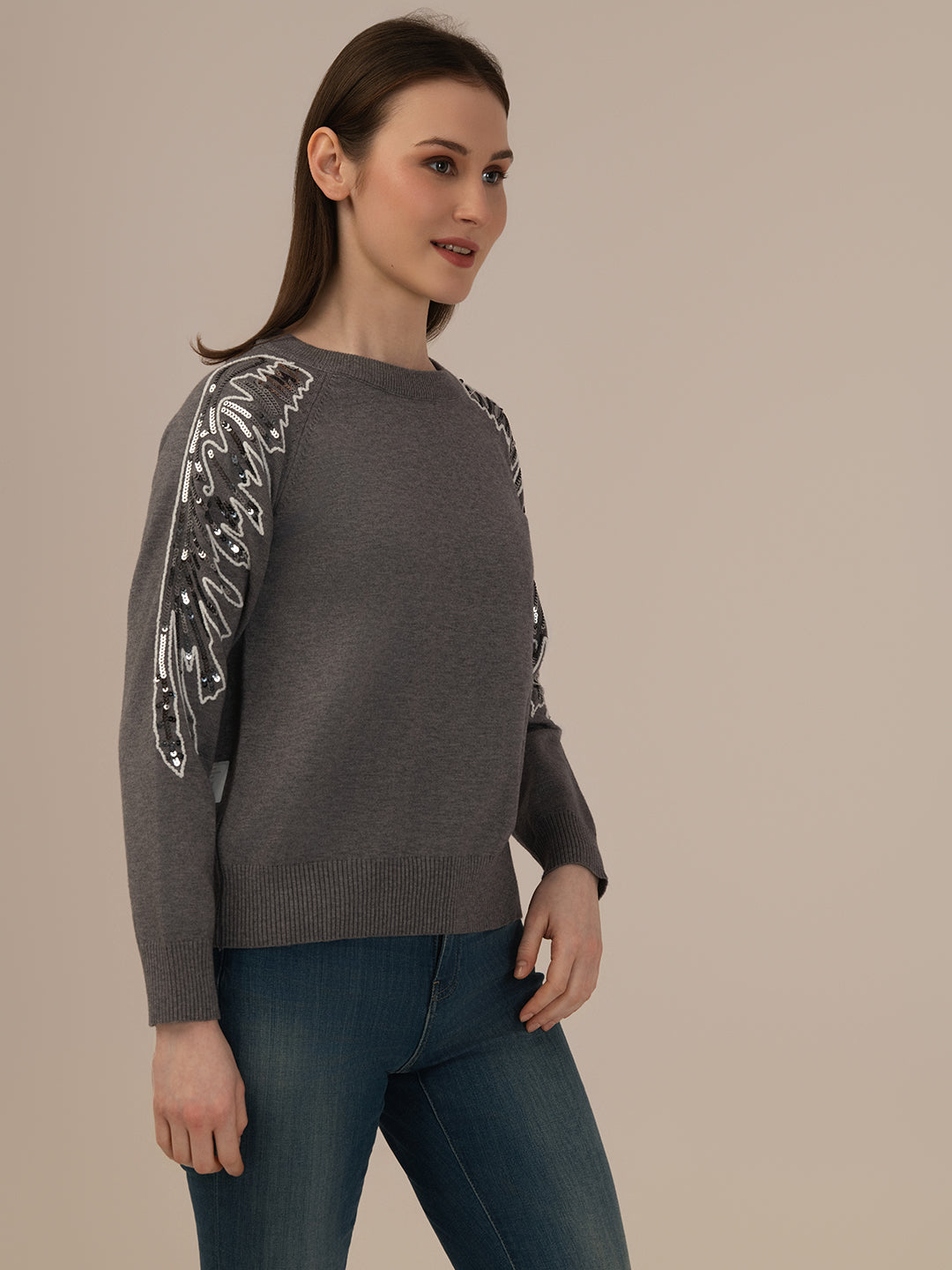 Albion Ladies Winter Sweatshirt – Comfortable Grey Winter Wear