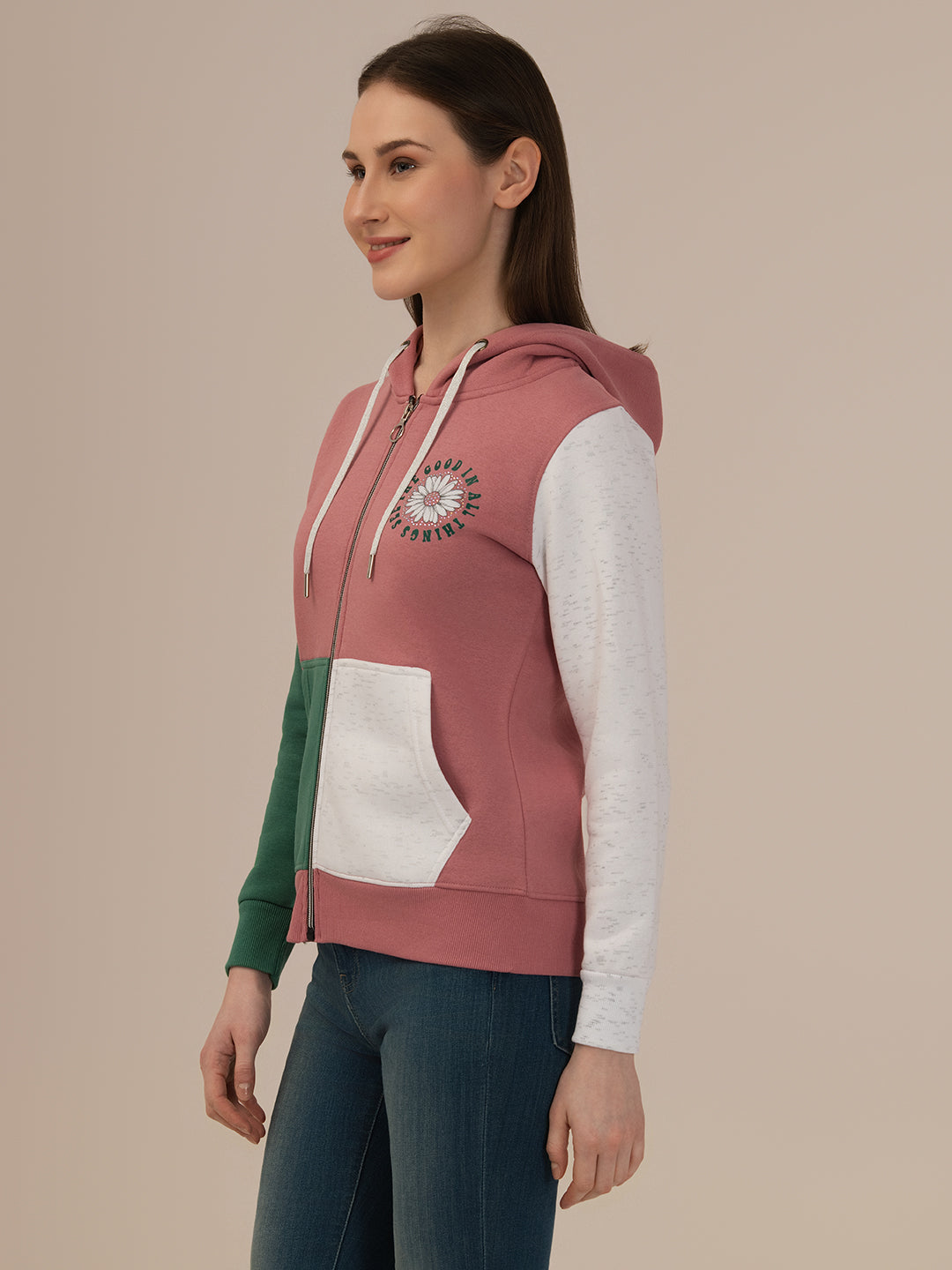 Ladies B Pink Winter Sweatshirt – Cozy & Comfortable Winter Wear