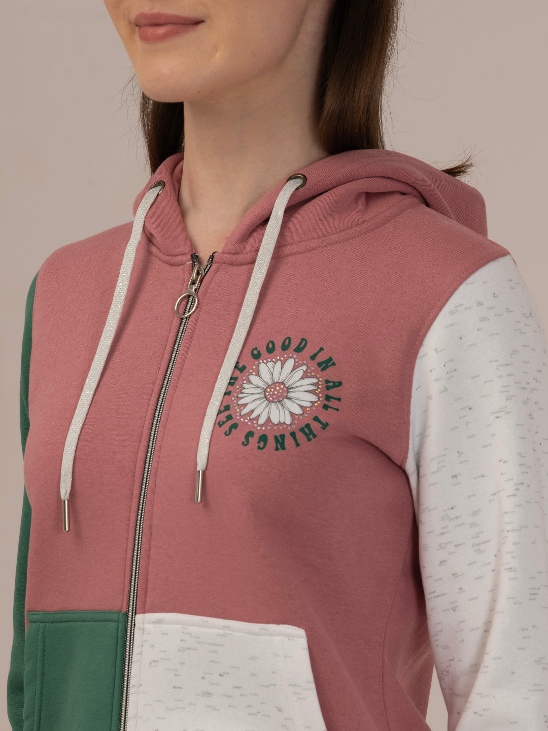 Ladies B Pink Winter Sweatshirt – Cozy & Comfortable Winter Wear