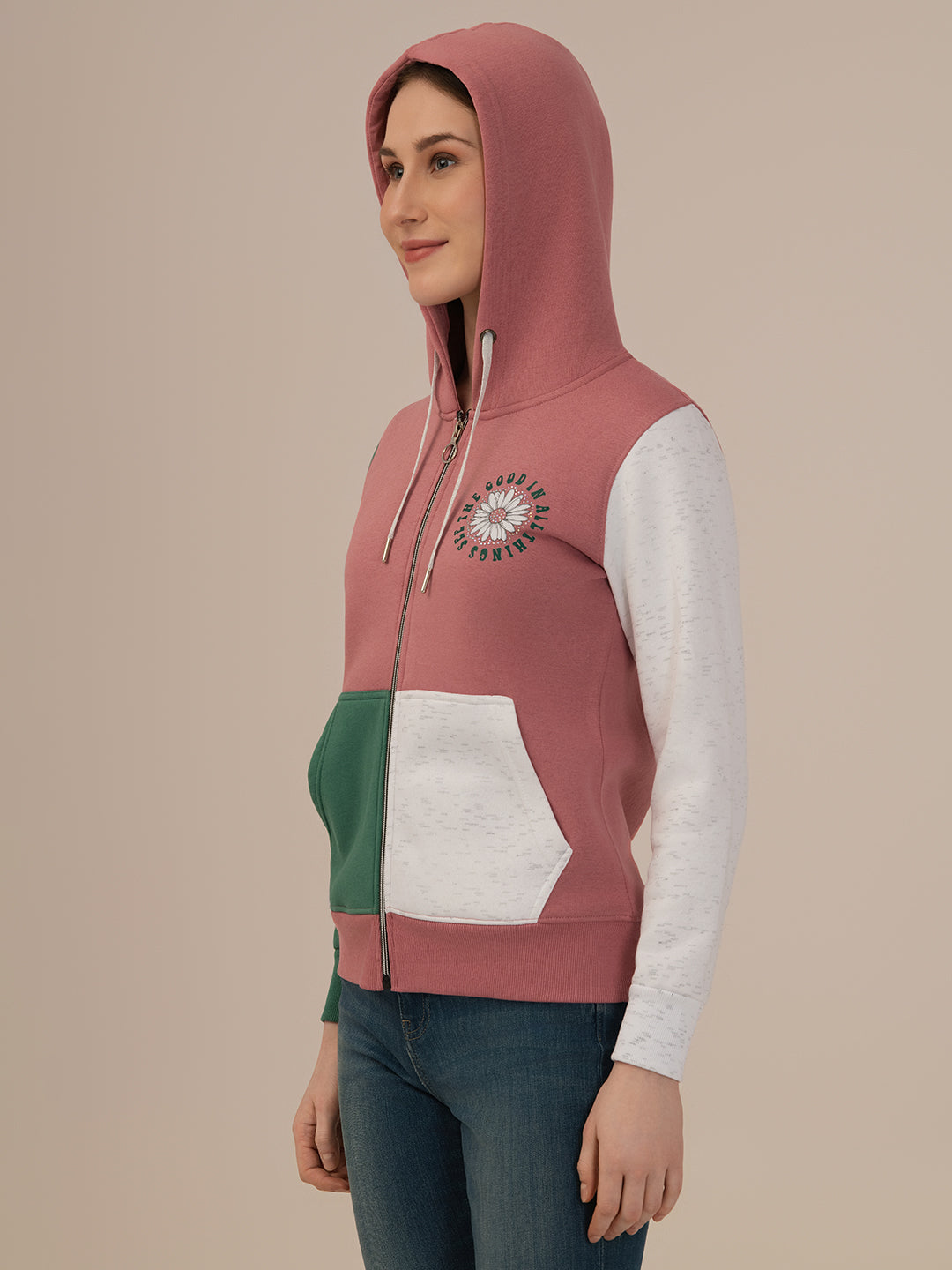 Ladies B Pink Winter Sweatshirt – Cozy & Comfortable Winter Wear