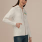 Albion Ladies White Winter Hoodie Cozy & Warm Winter Wear