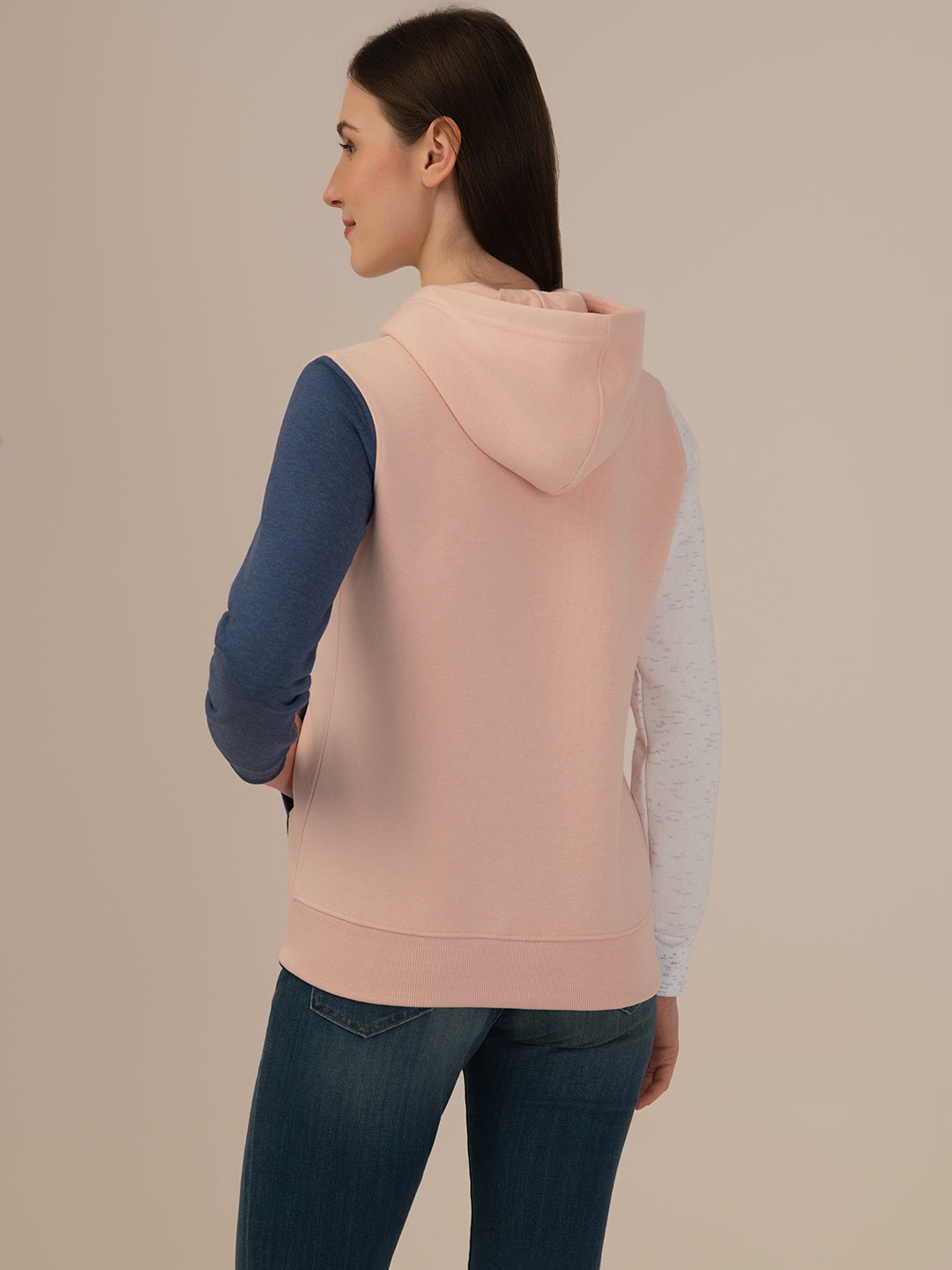 Albion Winter woolen Hoodie For Women Peach