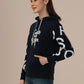 Albion Winter Stylish Warm Women Hoodia Navy