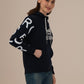 Albion Winter Stylish Warm Women Hoodia Navy