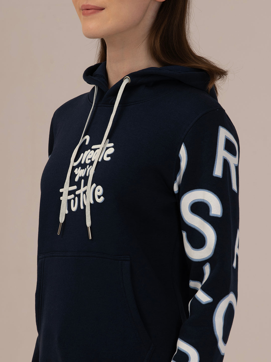Albion Winter Stylish Warm Women Hoodia Navy