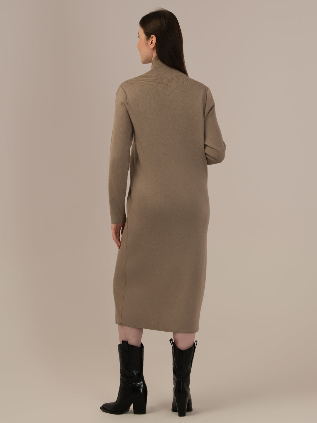 Albion Women Premium Stylish Winter warm Winter Dress_kHAKI