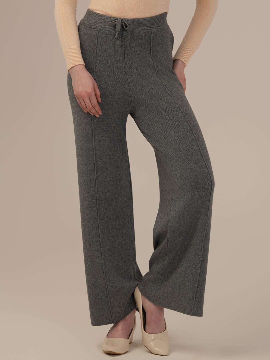 Winter Woolen Slim-Fit Top & Stylish Harem Pants Set for Girls