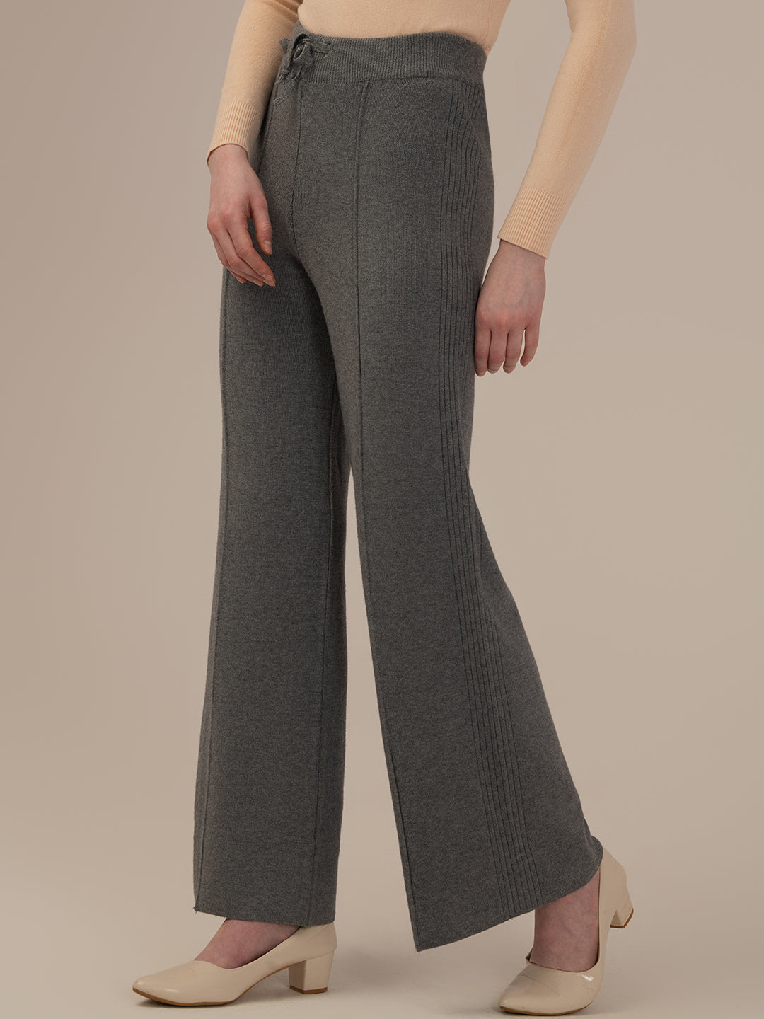 Winter Woolen Slim-Fit Top & Stylish Harem Pants Set for Girls