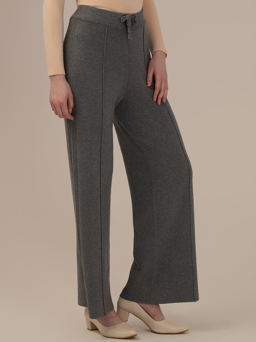 Winter Woolen Slim-Fit Top & Stylish Harem Pants Set for Girls