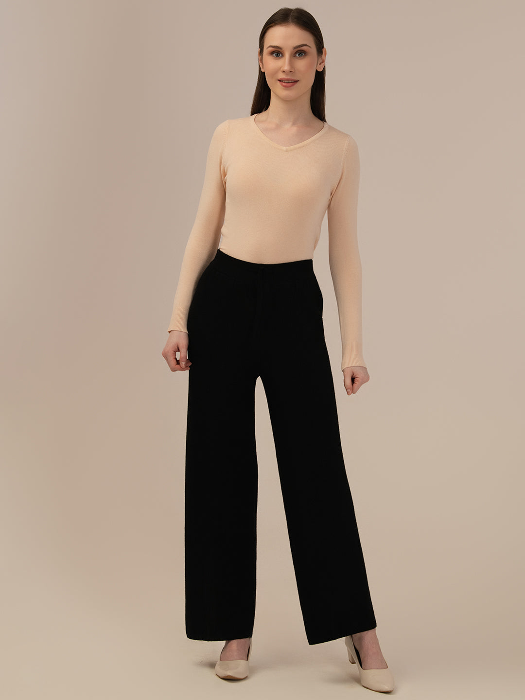 Albion Ladies Black Winter Harem Pants – Cozy & Comfortable Black Bottoms