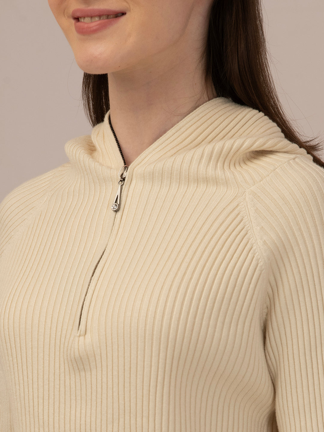Women’s Woolen Knit Top – Elegant & Ultra-Soft Albion Wear_CREAM