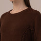 Women’s Woollen Knit Top – Elegant & Ultra-Soft Albion Wear_COFFEE