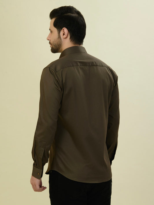 Albion Premium Men Khaki Shirt Fs