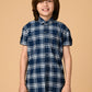 Albion Premium Boys Blue Checks Shirt