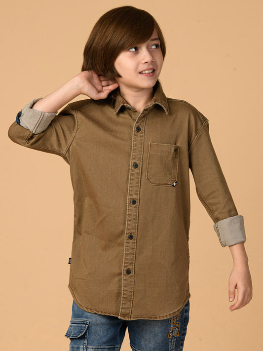Albion Premium Boys Khaki Shirt
