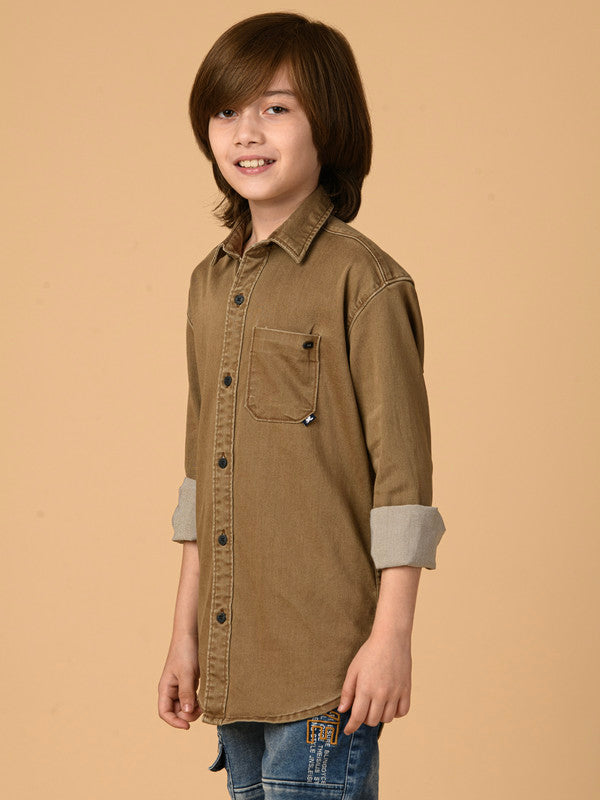 Albion Premium Boys Khaki Shirt