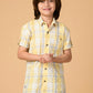 Albion Premium Boys Yellow Checks Shirt