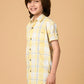 Albion Premium Boys Yellow Checks Shirt