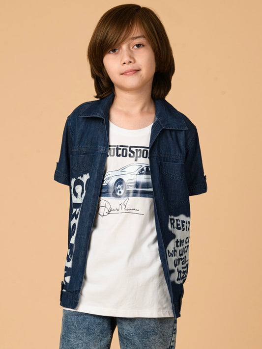 Albion Premium Boys Upper D.blue Shirt