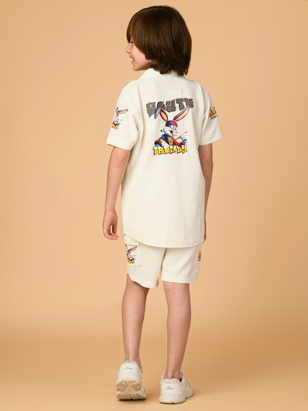 Albion Premium Boys White Co-ord set