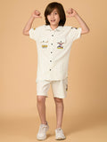 Albion Premium Boys White Co-ord set