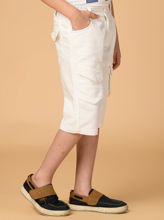 Albion Premium Boys Lower White Capris