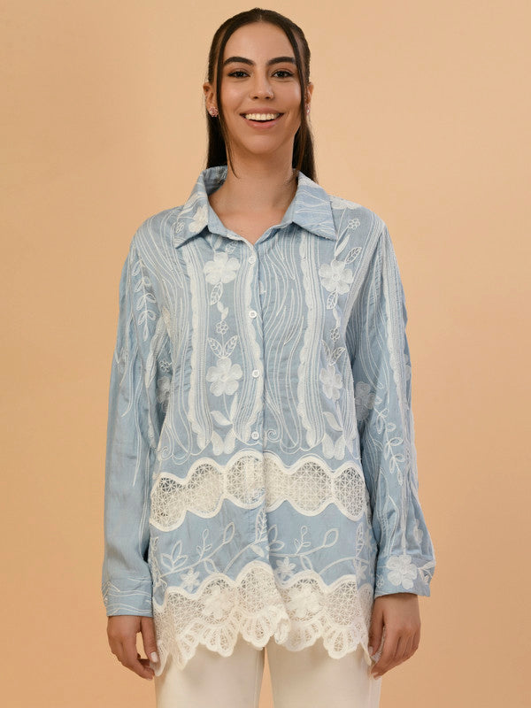 Albion Premium Ladies Blue Casual Top