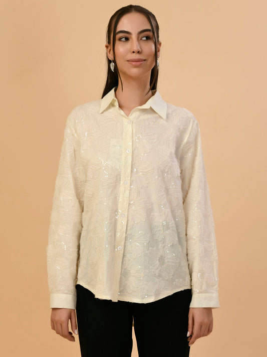 Albion Premium Ladies Cream Casual Top